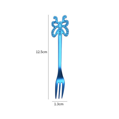 

Toponeto Stainless Steel Butterfly Fork Coffee Tea Spork Flatware Dessert Tool