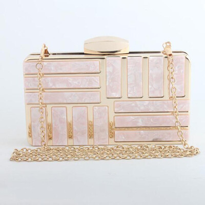

Luxury Brand Design Acrylic Decoration Clutches Women Evening Bags Party Wedding Hand Bag Chain Crossbody Purses Wallet Clutch