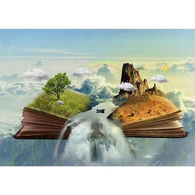 

5D DIY Full Round Diamond Painting Book World Cross Stitch Embroidery Kit