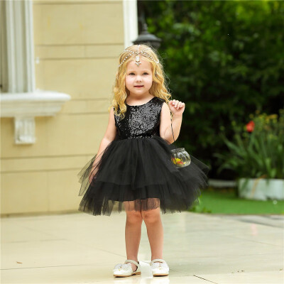 

AISHAGONGZHU Girls princess dress mini dress skirt childrens clothing 14644