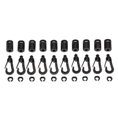 

10pcs Cord Hook Terminal End Tabbed Bungee Hooks for Kayak Boat Canoe
