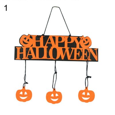 

Hanging Happy Halloween Pumpkin Print Hangtag Pendant Window Door Home Decor