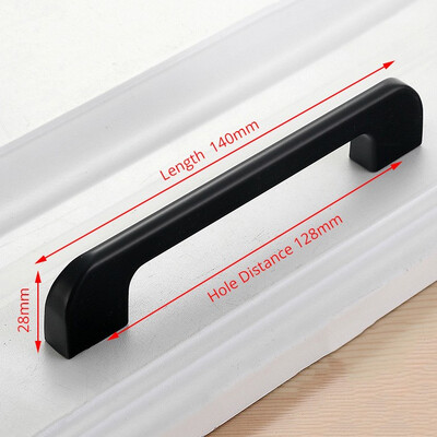 

JD cabinet drawer handle American black wardrobe door handle modern minimalist European cabinet sand black furniture handle