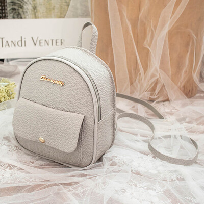 

New Mini Backpack Women Pu Leather Shoulder Bag Teenage Girls Multi-Function Small Phone Pouch Women Backpack