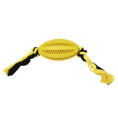 

Dog Rubber Football Ball Toy Pet Chew Food Resistant Bite Teeth Clean Toys