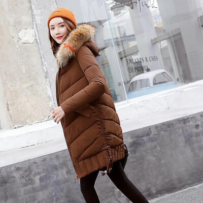 

Toponeto Women Winter Warm Thick Outerwear Hooded Coat Slim Cotton-padded Jacket