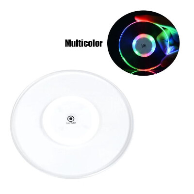 

Acrylic Ultra-thin Led Coaster Round Shape Luminous Coaster Cup Mat Cocktail Beverage Coasters Home Party Club Bar Supply