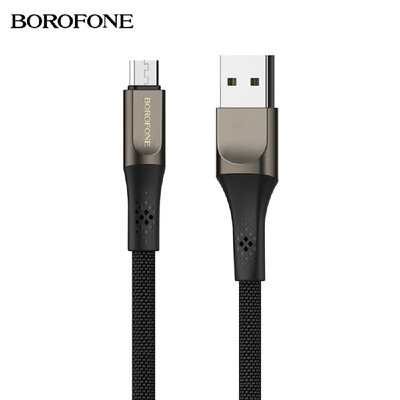

BOROFONE BU7 Micro Charging Cable Data Transfer Cord Fast Cable Charging Cords Data Cable High Speed Cable Cords Durable Nylon Cor