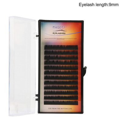 

Gobestart Individual False Eye Lashes Wave Mink 007 C Black Silk Eyelashes Extension