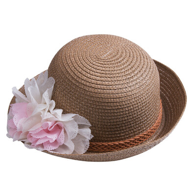 

SUNSIOM Girls Straw Sun Hat Brim Summer Beach Packable Crushable Foldable Children Kids