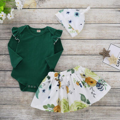 

UK STOCK Newborn Infant Baby Girls Tops Romper Floral Tutu Dress Outfits Clothes