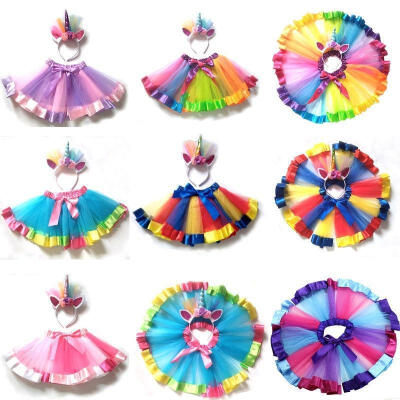 

Kids Girls Women Tutu SkirtHeadband Tulle Fluffy Princess Dance Dress Party