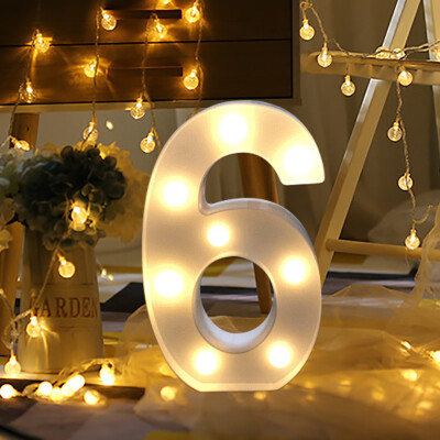 

Gobestart Alphabet LED Digital Lights Light Up White Plastic Digital Standing Hanging 0