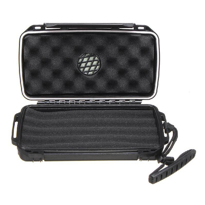 

Cigars Valuables Box Waterproof Shockproof Dust-Proof Travel Pack Ourdoor Black Portable Cigar Protective Case