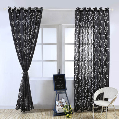 

Gobestart 1Pcs Solid Window Curtain Drape Panel Daylight Protection Sheer Scarf Valances