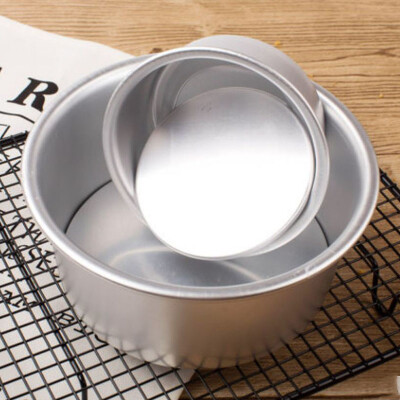 

Aluminum Alloy Round Mini Cake Pan Removable Bottom Pudding Mold DIY Baking Kitchen Tools