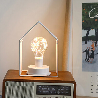 

Gobestart Nordic Style Creative Small House Lamp White
