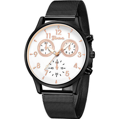 

GENEVA Minimalist Sport Watch Woman Stainless Steel Mesh Band Quartz Wristwatch Ladies Military Luxury Watches Creative Montre
