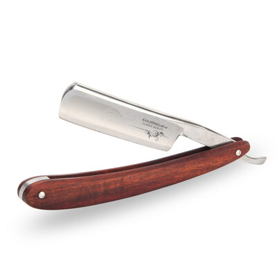 

Gold Dollar Wooden Handle Shaving Blades Folding Straight Barber Razor
