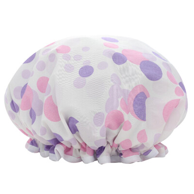 

〖Follure〗Printing Color Shampoo cap Double Layered Waterproof Shower Hat Bathing Cap