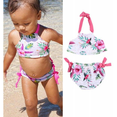 

Kids Toddler Baby Girls Floral Bikini Set Swimsuit Swimwear Bathing Suit Clothes