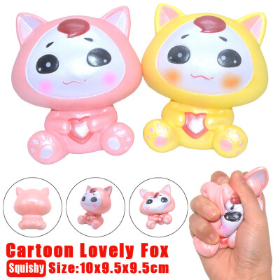 

Siaonvr 10cm Adorable Cartoon Fox Scented Squishy Slow Rising Squeeze Cure Toy Gift