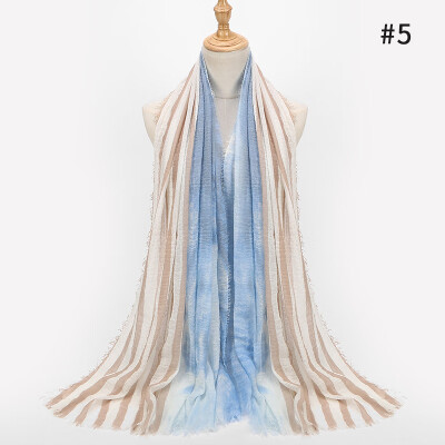 

Europe&the United States striped print explosions cotton&linen shawl foreign trade explosions AliExpress ebay scarf wholesale