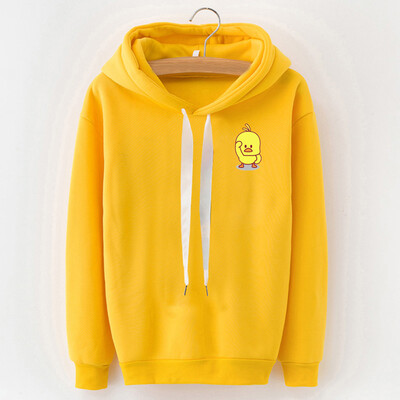 

Starmoon Womens Ladies Hooded Printing Little Yellow Duck Long Sleeve Blouse Sweatshirt