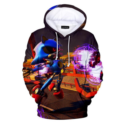 

Herqw61 Unisex 3D Sonic the Hedgehog Printed Hoodies Men Women Boys Girls Pullover Sweatshirt