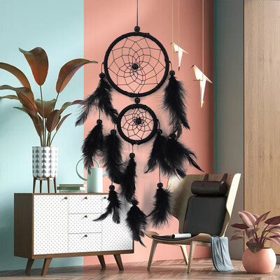 

Gobestart Handmade Dream Catcher Feathers Decoration For Car Wall Hanging Room Home Decor