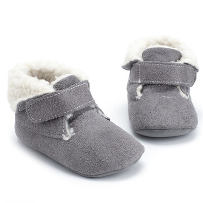 

Newborn Baby Girls Boys Solid Warm Winter First Walker Soft Sole Boot Shoes
