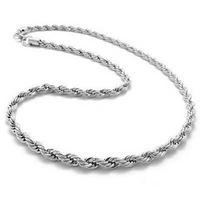 

Womens Mens 925 Sterling Silver Twist Chain Necklace Charm Fashion Jewelry