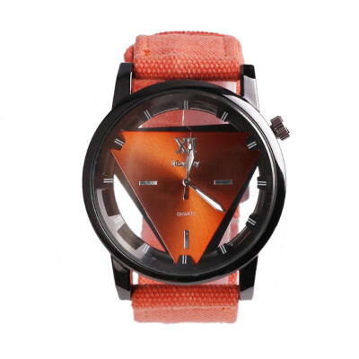 

Fashion Hollow Triangle Dial Watch Men Women Sports Canvas Quartz Watches