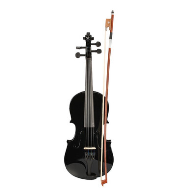 

Zimtown Black 12 Size Handcrafted Solid Wood Violin with Bow Rosin Case for kids who are 9-10 years old