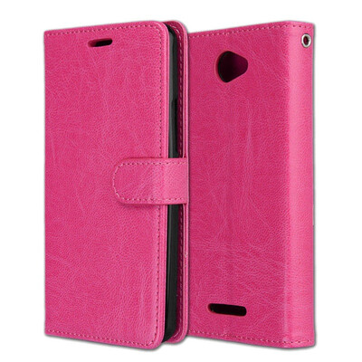 

BQ Aquaris X Pro 3 Card Photo Frame Leather Case - Rose Red