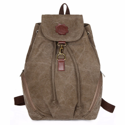 

2018 Women Canvas Backpack Drawstring Travel Schoolbag Casual Back Bag Schoolbag Female Rucksack Shoulder Bag for Girls
