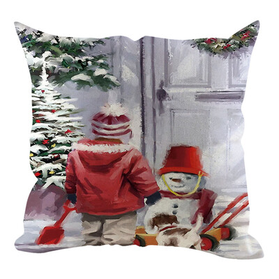 

Siaonvr Christmas Pillow Cover Pillowcases Decorative Sofa Cushion Cover Home Decoration