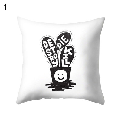 

Letter Cup Animal Cat Pillow Case Cushion Cover Sofa Bed Car Cafe Office Decor
