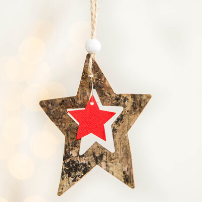 

〖Follure〗Rustic Merry Christmas Tree Decor Felt Wooden Pendant Xmas Hanging Ornaments