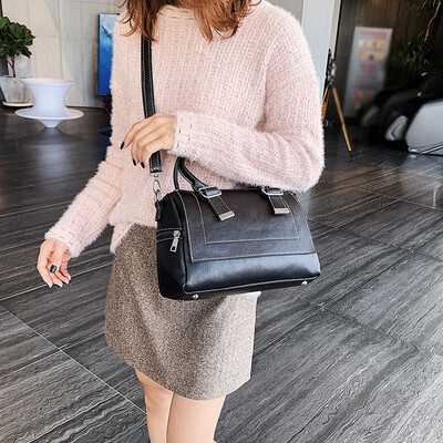 

Tailored Fashion Women Solid Color Zipper HnadBag Phone Bag shoulder Bag Messenger Bag