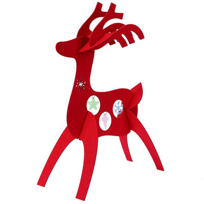 

30cm Xmas Gift Table Decoration Felt 3D Christmas Deer Ornament Pendant