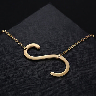 

Gold Color 26 Letter Alphabet Pendant Necklace Free combination Initial Charm Women Jewelry