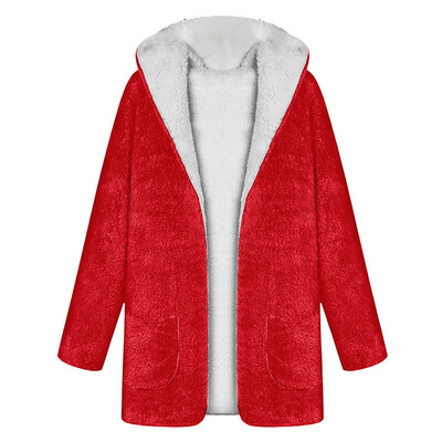 

Toponeto Womens Winter Lapel Wool Coat Trench Jacket Loose Plus Overcoat Outwear