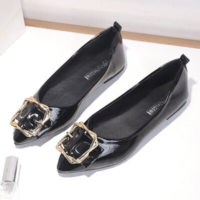 

Pointed Lefu Shoes Womens Spring&Summer Flat Bottom&Shallow Casual Single Shoes Korean Version