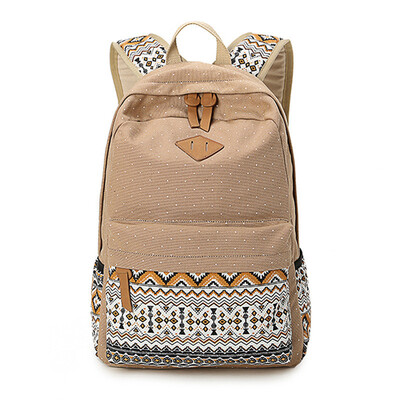 

AOILDLLI 2017 Female Korean Canvas Printing Backpack Women School Bags for Teenage Girls Cute Bookbags Vintage Laptop Backpacks