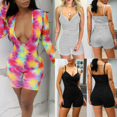 

Women Clubwear Holiday Trousers Mini Jumpsuit Playsuit Romper Beach Shorts Pants