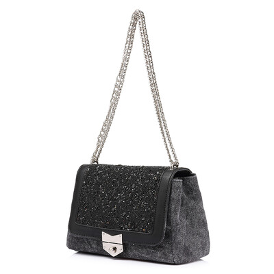 

LOVEVOOK women chain shoulder bag female fashion canvas handbags women famous brands messenger bags with high quality diamonds