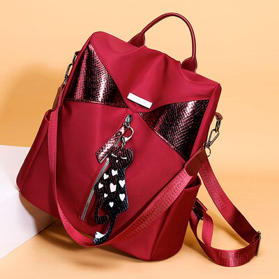 

Tailored Womens Fashion Backpack Waterproof Nylon Bag Anti-Theft Shoulder Bag Leisure