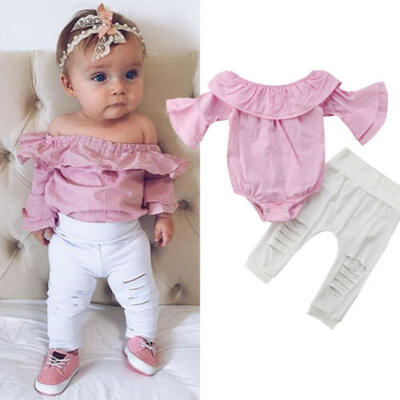 

Newborn Infant Kid Baby Girls Romper Bodysuit Leggings Pants Outfits Clothes Set