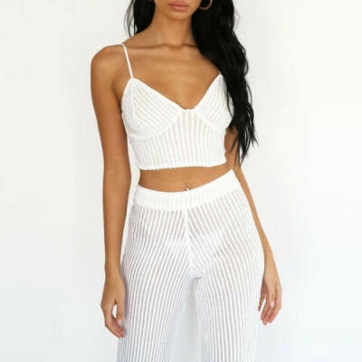 

Fashion Women´s Fashion Strappy Bustier Sequin Crop Top Vest Casual Tank Top Blouse T-Shirt